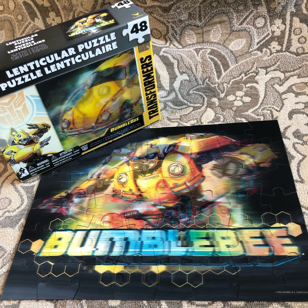 4/$20 Bumblebee Lenticular 48 Piece Puzzle. Transformers Movie
